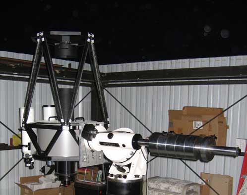 Telescope on mount